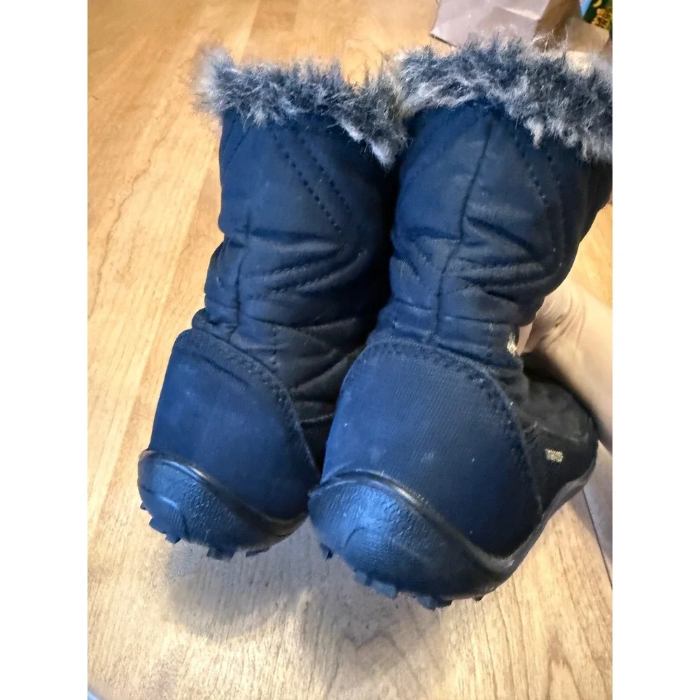 Columbia Women Minx Shorty Ill Snow Boot Black Waterproof Quilted Fur Lining 8.5
